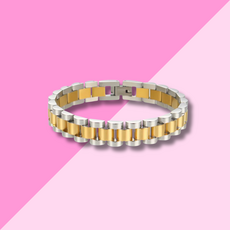 Hjane Jewels Two Toned Wristwatch Chain Bracelet 18mm