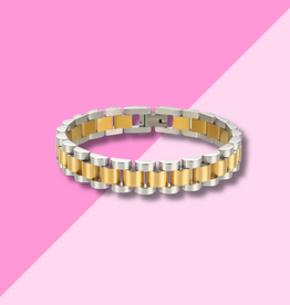 Hjane Jewels Two Toned Wristwatch Chain Bracelet 18mm