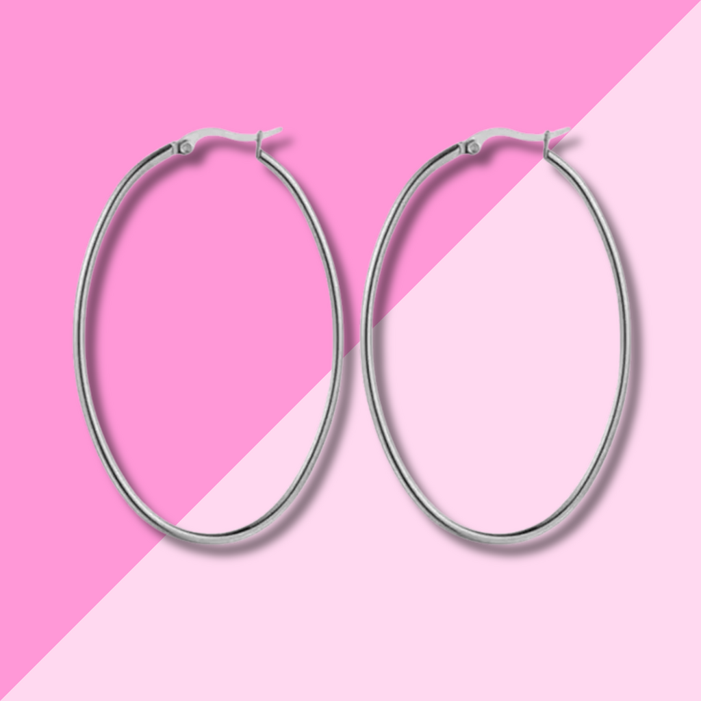 Hjane Jewels Oval Hoops Silver