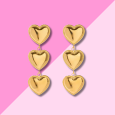 Hjane Jewels Triple Heart Studs