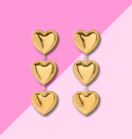 Hjane Jewels Triple Heart Studs