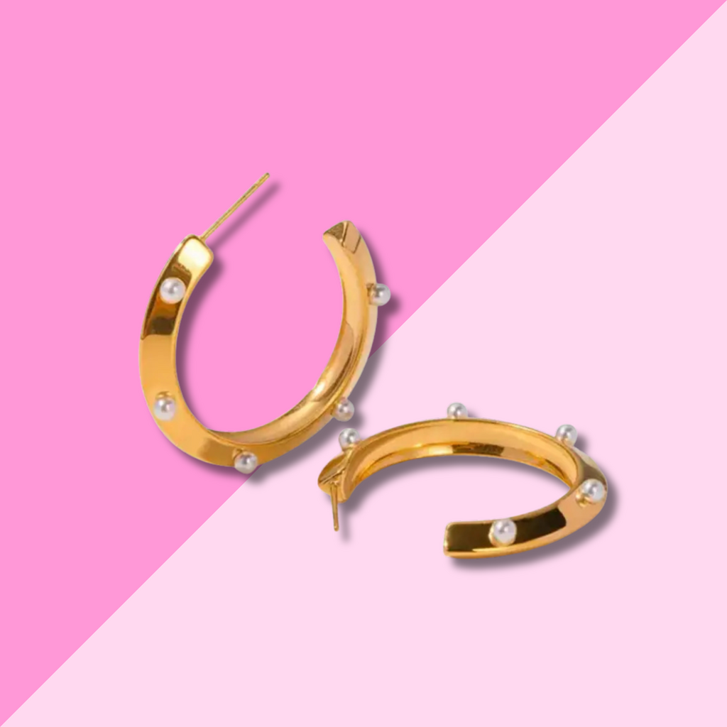 Hjane Jewels MK Hoops Pearl