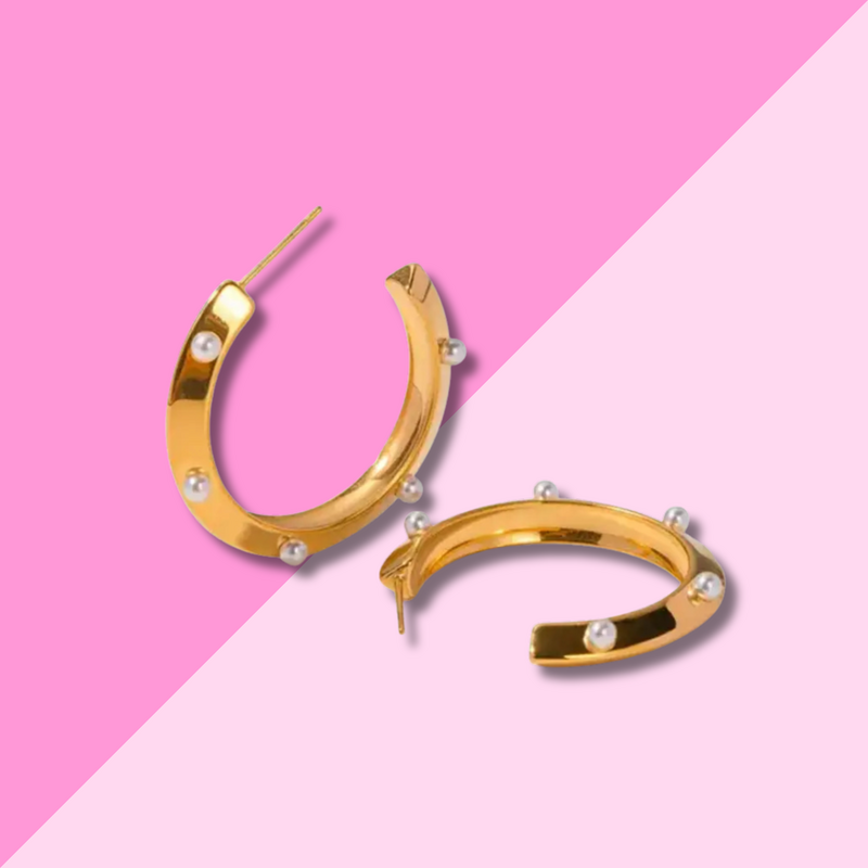Hjane Jewels MK Hoops Pearl