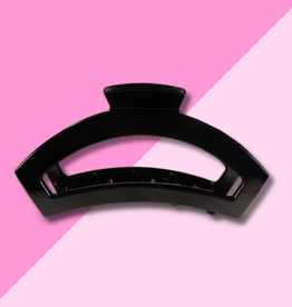 Open Jet Black Large Hair Clip