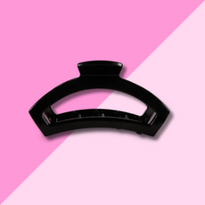 Open Jet Black Medium Hair Clip