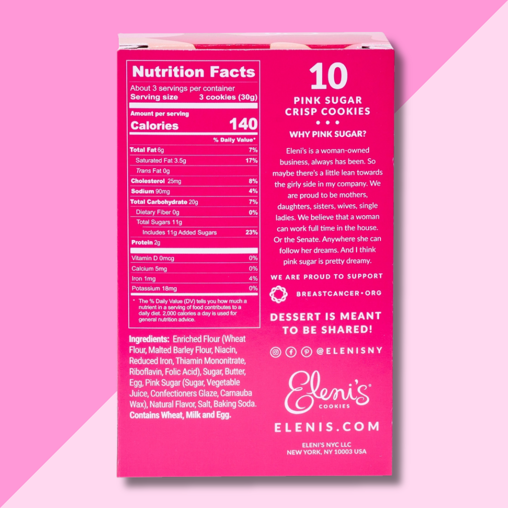 Pink Sugar Crisp Cookie Rectangle Box