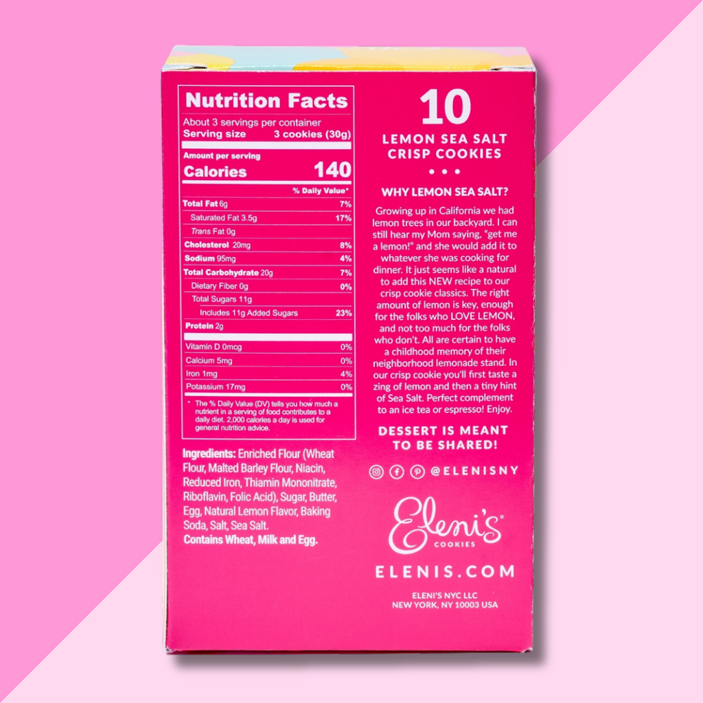 Lemon Sea Salt Crisp Cookie Rectangle Box