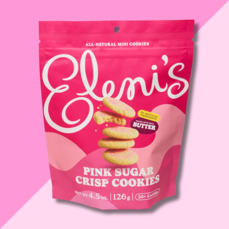 Mini Pink Sugar Crisp Cookies