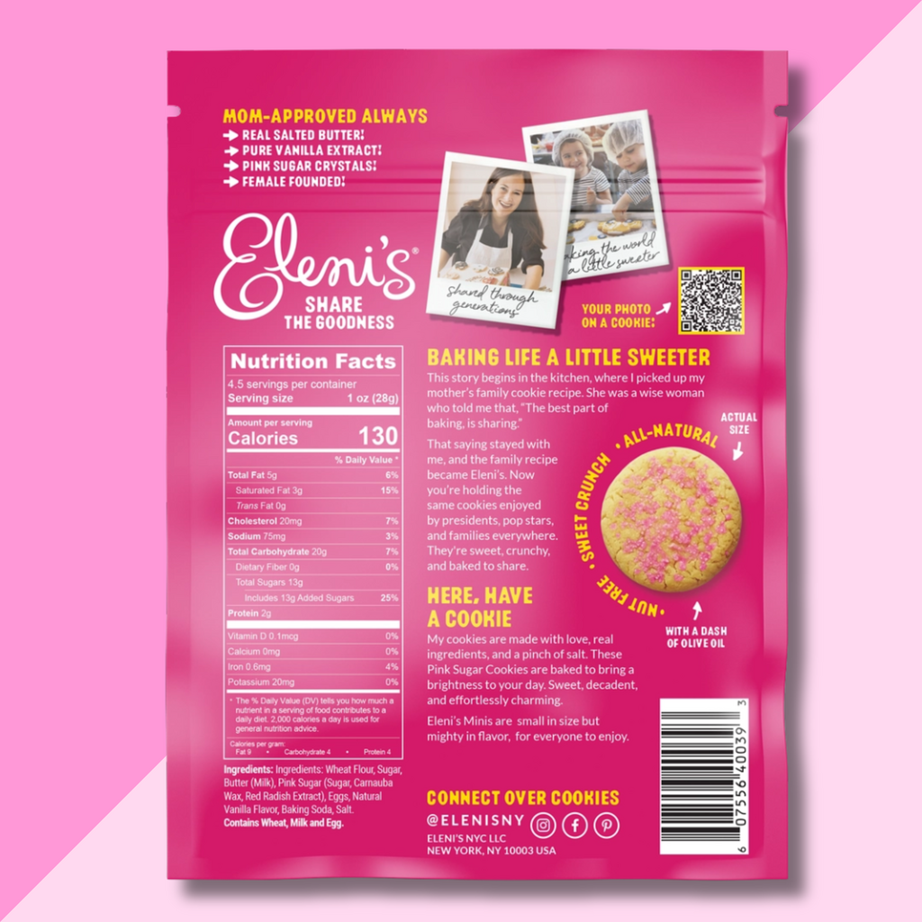 Mini Pink Sugar Crisp Cookies