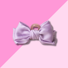 Satin Bow Claw Clip - Lilac