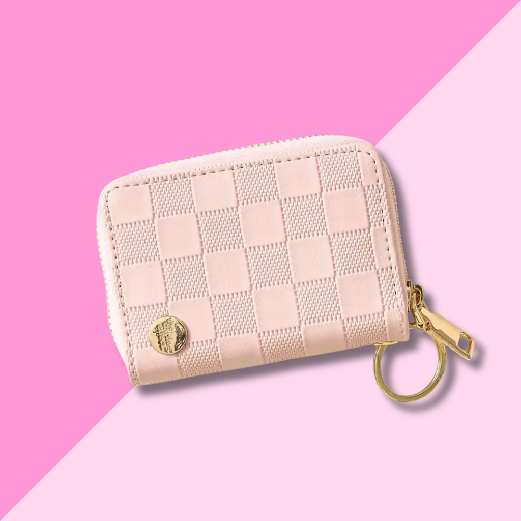 Zip Around Wallet  - Blush Check