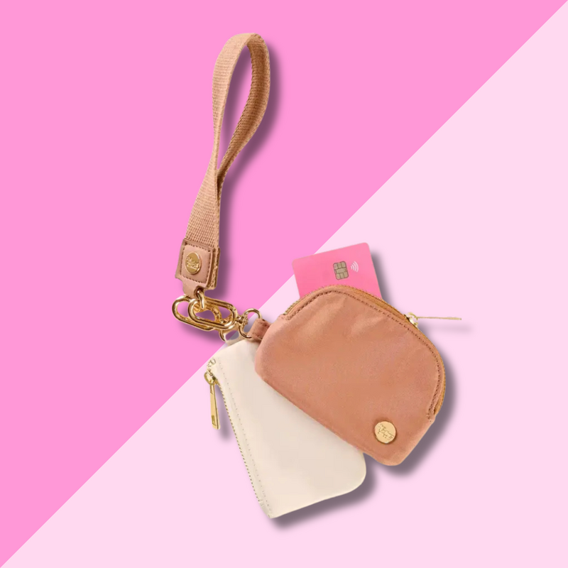 Duo Pouch Wristlet - Beige