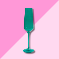 Estelle Colored Glass Emerald Green Champagne Flute
