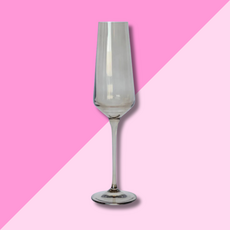 Estelle Colored Glass Gray Smoke Champagne Flute