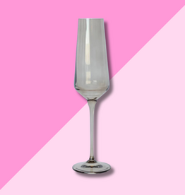 Estelle Colored Glass Gray Smoke Champagne Flute