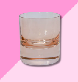 Estelle Colored Glass Blush Pink Rocks Glass