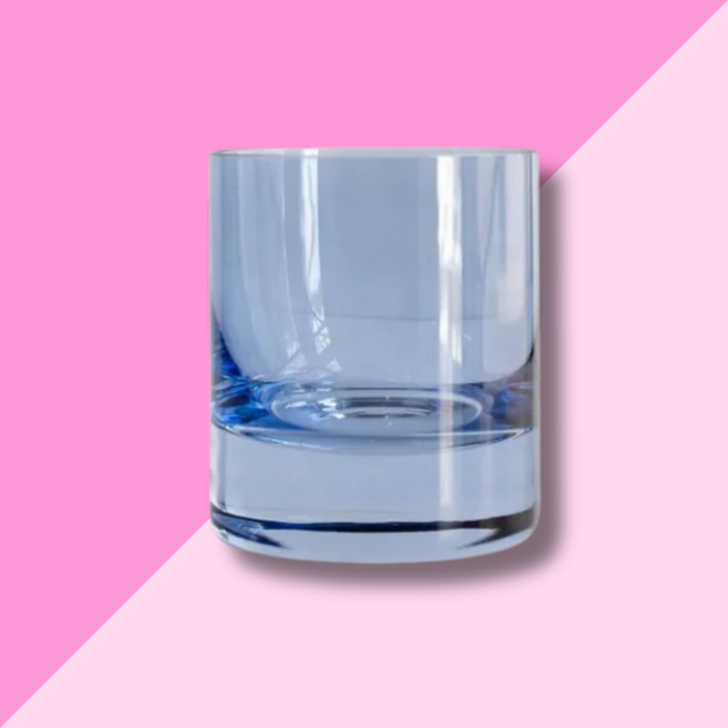 Estelle Colored Glass Cobalt Blue Rocks Glass