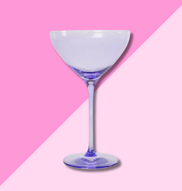 Estelle Colored Glass Lavender Martini Glass