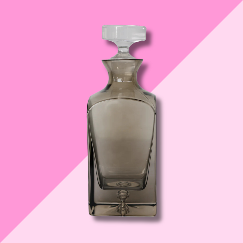 Estelle Colored Glass Gray Smoke Heritage Decanter