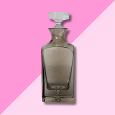 Estelle Colored Glass Gray Smoke Heritage Decanter
