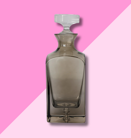 Estelle Colored Glass Gray Smoke Heritage Decanter