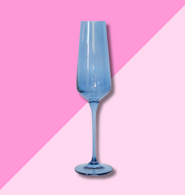 Estelle Colored Glass Cobalt Blue Champagne Flute