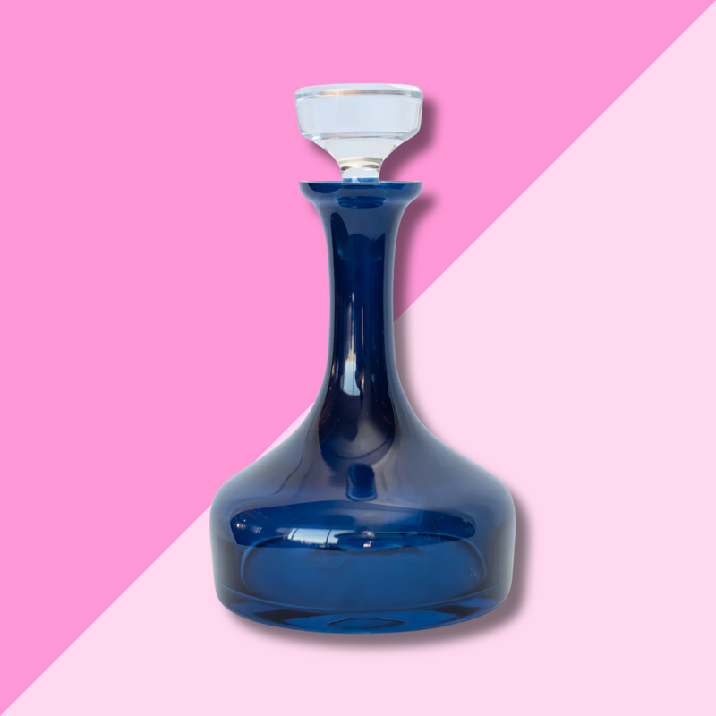 Estelle Colored Glass Midnight Blue Vogue Decanter