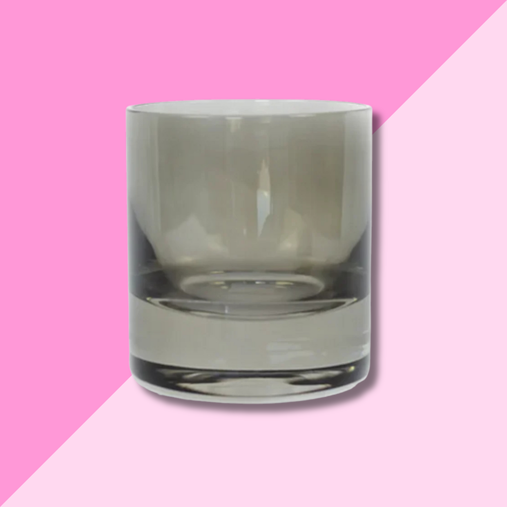 Estelle Colored Glass Gray Smoke Rocks Glass