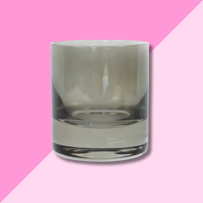 Estelle Colored Glass Gray Smoke Rocks Glass