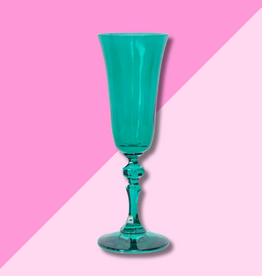 Estelle Colored Glass Emerald Green Regal Flute