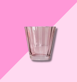 Estelle Colored Glass Rose Sunday Low Ball