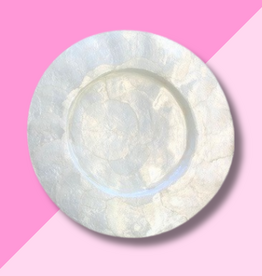 13" Round Plate Capiz Charger - Natural White