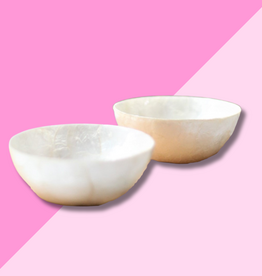 Natural White Capiz Round Mini Bowl