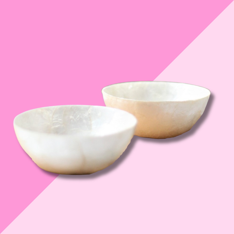 Natural White Capiz Round Mini Bowl