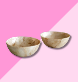 Smoke Gold Capiz Round Mini Bowl