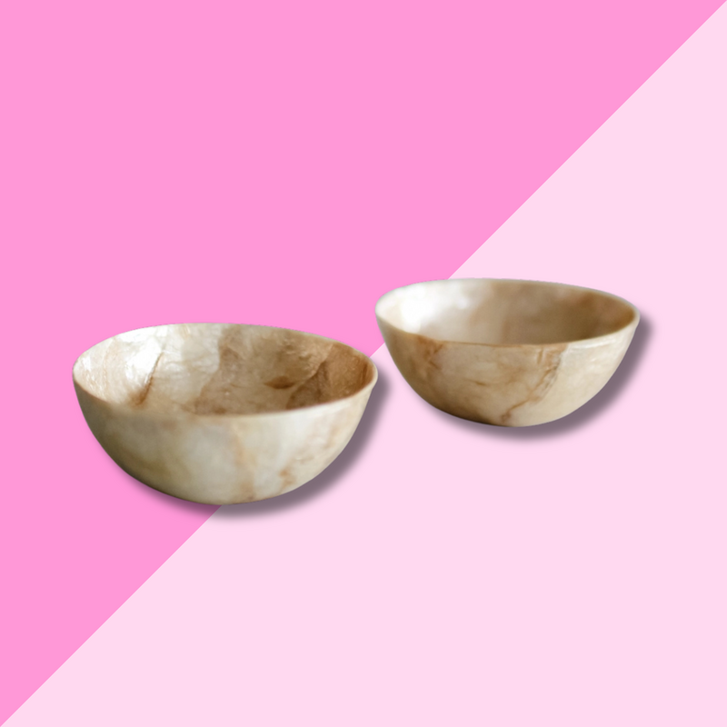 Smoke Gold Capiz Round Mini Bowl