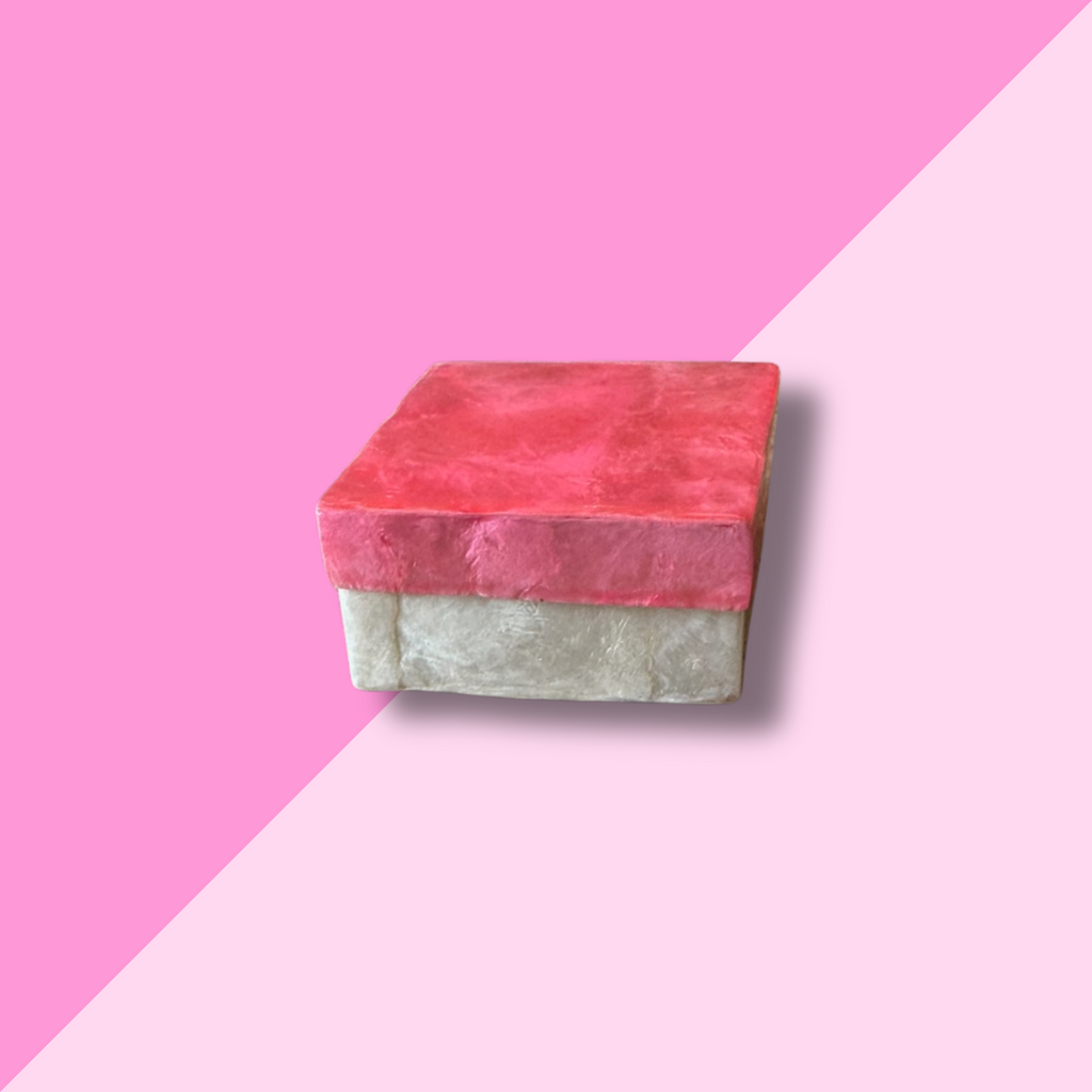 3" Capiz Box - Solid Pink