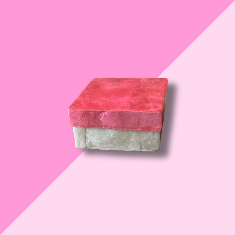 3" Capiz Box - Solid Pink
