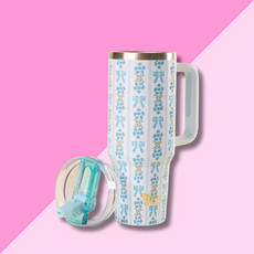 40oz Flip Straw Tumbler - Oh So Fancy Blue