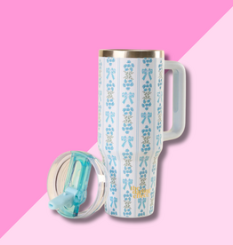 40oz Flip Straw Tumbler - Oh So Fancy Blue