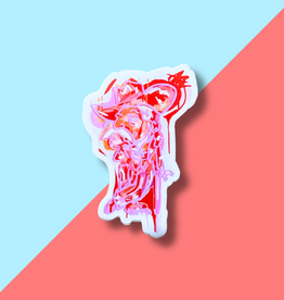 Pink Rebel Abstract Sticker