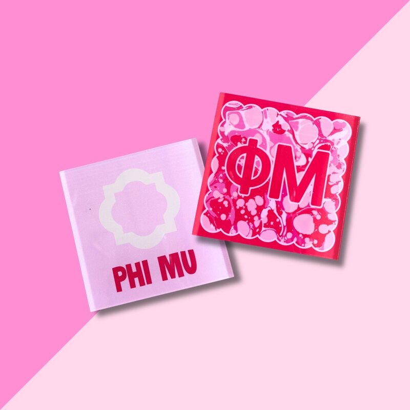 PHI MU Marbled Square Coaster