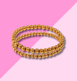 Hjane Jewels M/L Gold Beaded Bracelet Stack