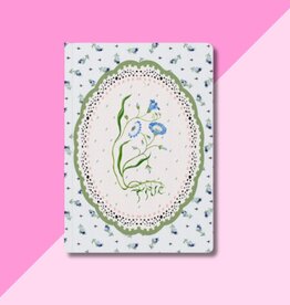 Blue & Cream Roots Paperback Notebook
