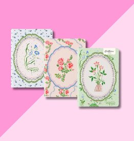 Floral Stitched Notebook Set
