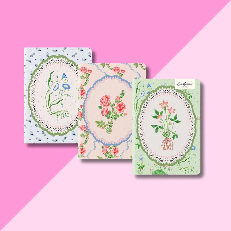 Floral Stitched Notebook Set
