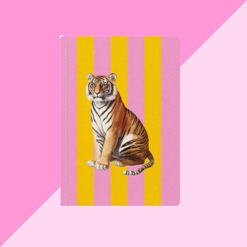 Striped Tiger Paperback Notebook