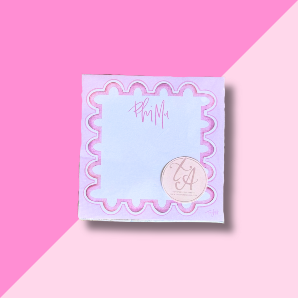 PHI MU Square Notepad