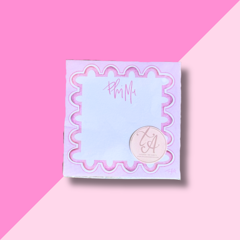 PHI MU Square Notepad