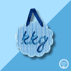 KKG Striped Acrylic Door Hanger